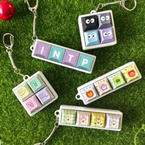 캐릭터 디자인 키캡 키링 모음 레트로 키보드 인팁 INTP 민화 청축키 호환 고리포함 열쇠고리