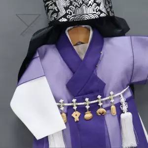 [한설한복]한설한복H5691 반팔 보라 시스루 철릭 무사 남아한복