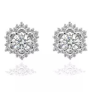 IGI 3부 랩 그로운 다이아몬드 다이아 귀걸이 웨딩 모닝글로리