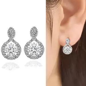 IGI 3부 랩 그로운 다이아몬드 다이아 귀걸이 웨딩 디오