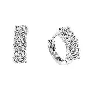 IGI 3부 랩 그로운 다이아몬드 다이아 귀걸이 웨딩 원터치 소프트