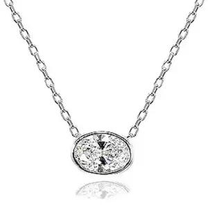 명장 5부 오벌컷 랩 그로운 다이아몬드 다이아 목걸이 아도르