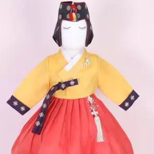 [한설한복]한설한복1776.S 색감빛 금박전통 여아한복