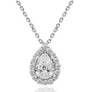 IGI 5부 물방울 페어컷 랩 그로운 다이아몬드 다이아 목걸이 티아레