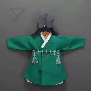 [한설한복]한설한복H5695 동달이 초록 백일 남아 설빔 유아한복