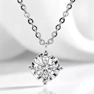 명장 5부 모이사나이트 다이아몬드 다이아 목걸이 프로포즈 컷팅 일루젼