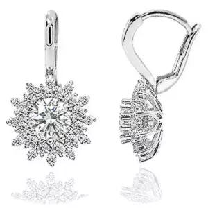 IGI GIA 5부 랩 그로운 다이아몬드 다이아 귀걸이 웨딩 다이아나