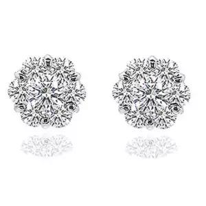 모이사나이트 다이아몬드 다이아 귀걸이 웨딩 인비져블플라워 라지