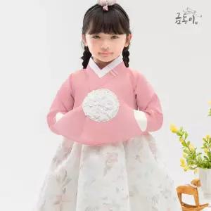 [금동이한복]AW239 여분홍진주꽃 아동한복 여아한복