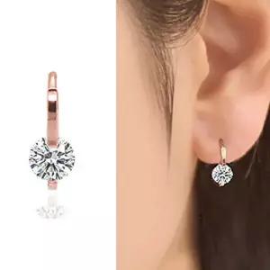 3부 모이사나이트 다이아몬드 다이아 귀걸이 웨딩 클리오