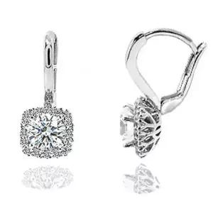 3부 모이사나이트 다이아몬드 다이아 귀걸이 웨딩 카일라