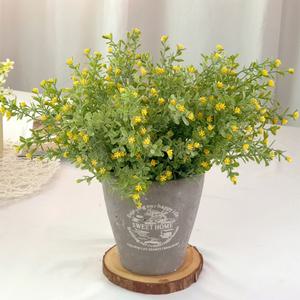 노란 야생화 부쉬 들꽃 안개 별꽃 조화 조화꽃 인테리어 장식 소품