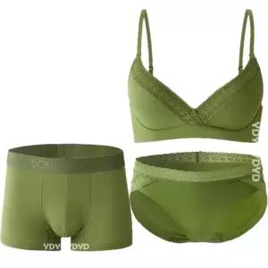 [롯데백화점]보디가드 소폭레이스 노와이어브라 팬티 드로즈 커플속옷 세트BGWBB101WPB102MDB101