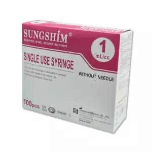 성심 일회용 주사기 무침 1cc 1박스(100개입) 멸균주사기 실린지