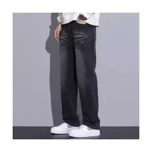 남자 슬림 봄 일자핏 청바지 고양이 수염무늬 블랙 그레이 진 와이드 바지 워싱 스트레이트 상품 공급원 SP