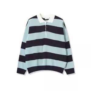 남자 단가라 럭비 카라넥 긴팔 니트티 AC-KN-Q61-소라