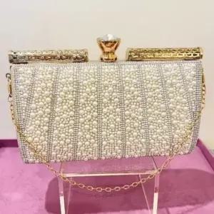 쿨샵 여성 화려한 클러치백 파티핸드백 크리스탈장식 드레스백