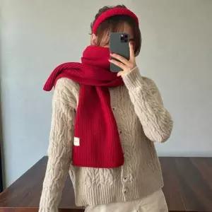 남녀공용 겨울 따뜻한 목도리 뜨개 머플러 슬림 니트 커플목도리