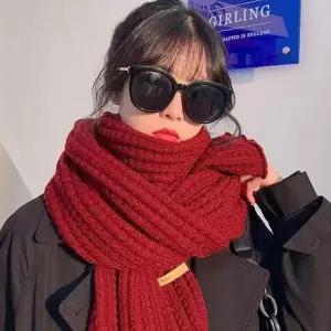 겨울 니트 울 컬러 부드러운 롱 머플러 목도리 남자 여자 커플