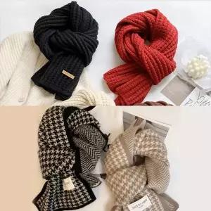 니트 울 부드러운 머플러 목도리 겨울 패션 여자 남자 커플 선물