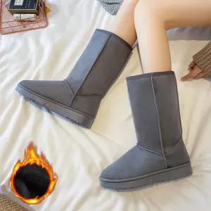 여성 4컬러 클래식 모던 스웨이드 롱 미들부츠 UGM51