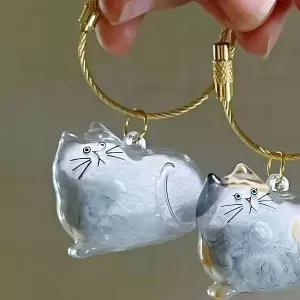 [셀러에이드]고양이 털 보관 키링 반려동물 입체 투명 고양이털 보관함 캡슐