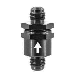CNRAQR 알루미늄 - 6 AN에서 AN6 플레어 인라인 논 리턴 원웨이 체크 밸브 내부 스프링 디자인 부품 블랙