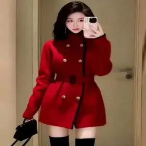 여자 니트 원피스 치마 미니 동계 러블리 슬림핏 빨간 다올4