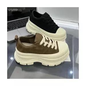 여자 캔버스화 리얼 가죽 통굽 플랫폼 가을 키높이 송편 슈즈 원픽3