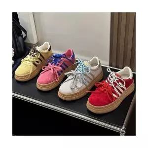 여자 캔버스화 슈즈 통굽 리얼 가죽 봄 보드 원픽5