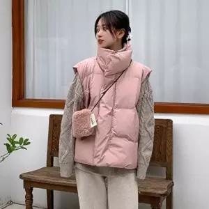 여성 하이넥 오버핏 루즈핏 패딩 조끼 베스트 fkT9+3yjk