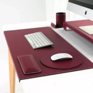 대한민국산 가죽 VIP 메탈 마우스패드 손목쿠션 소형