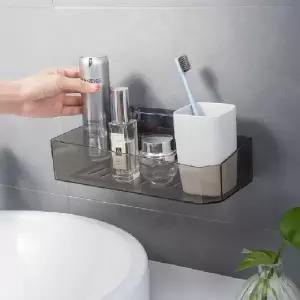 욕실 코너 일자 선반 접착식 벽걸이 수납 정리대 욕실용품 거치대