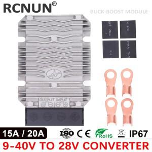 RCNUN 9-40V 12V 24V 36V 28V 15A 20A로 부스트-벅 DC-DC 컨버터 18-40V 전압 조정기 자동차 트럭 보트 전