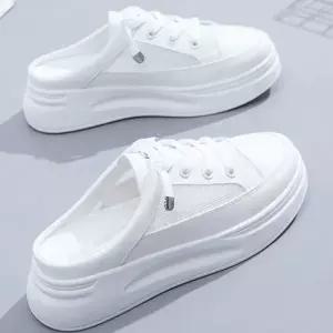 여자 여름 망사 메쉬 통굽 스니커즈 뮬 운동화