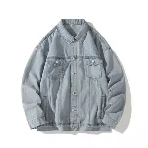 호크아이 가을 빈티지 남자 데님 청 루즈핏 재킷 데일리룩 아우터 블루 KUK3