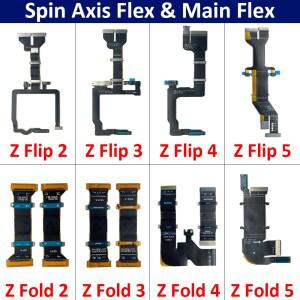 스핀 축 플렉스 메인 보드 화면 LCD 연결  호환 Z 플립/Z 폴드 용 로터리 샤프트 케이블 1 2 3 4 5