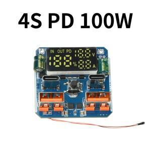 4S 18~100W 적응형 양방향 고속 충전 모듈 파워 뱅크 메인보드 배터리 잔량 표시 열 제어 보호 기능