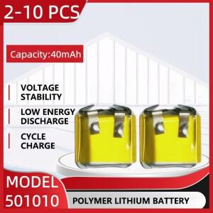 블루투스 헤드셋용 501010 3.7V 40mAh 리포 리튬 배터리 충전식