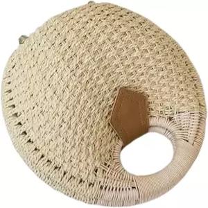 WERTKN 클러치 미니 라탄 쉘 모양 토트 핸드백 패션 여름 직조 비치백 지갑 여성