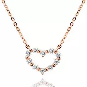 모이사나이트 다이아 하트목걸이 프로포즈 쁘띠하트