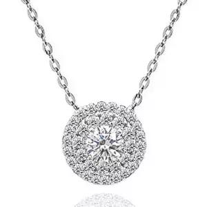 IGI GIA 3부 랩 그로운 다이아몬드 다이아 목걸이 프로포즈 더블헤일로