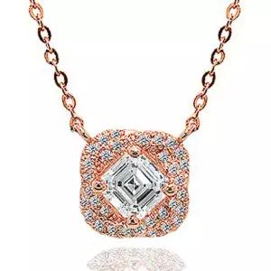 어셔컷 모이사나이트 다이아몬드 다이아 목걸이 프로포즈 멜팅로즈