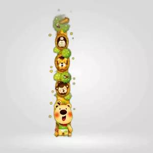 어린이 키재기 스티커 동물나무 아이방 부착 인테리어 어린이용품 유아선물 스티커