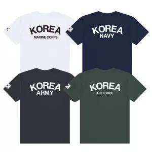 남성 여성 아미 ROKA/ROKAF/ROKMC/ROKN 코튼 쿨링 라운드반팔 티셔츠 S-7XL