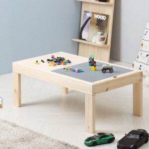 포메리트 원목 레고 테이블 소 + 호환블럭판2p