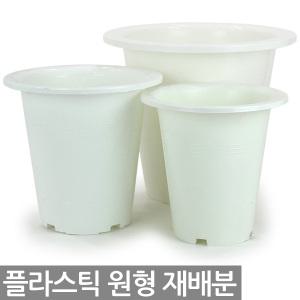 플라스틱 현애분 6~9호 - 화이트 베란다화분 화분 꽃화분 대형화분 플라스틱화분 검정화분 블랙 화이트 흰