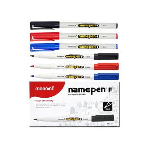 모나미 네임펜 F 1mm (1갑12자루) 중간글씨용 검정 파랑 빨강