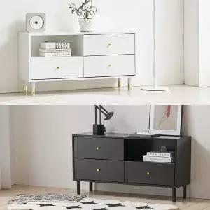 [바로방 가구]디디 3단 서랍 거실장 1000 tv다이 티비 선반 원룸 수납 모듈 미니장식장