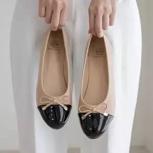 [분홍코끼리] 쫀득몰드창) 아이린 리본 배색 플랫(1cm)